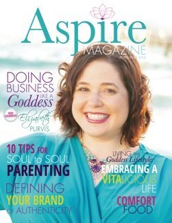 June/July 2013 Issue of Aspire Magazine with Elizabeth Purvis